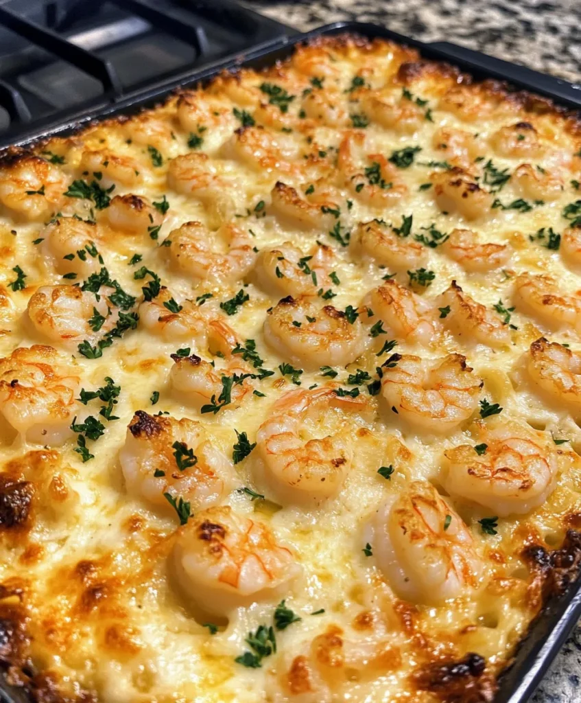 Shrimp Scampi Pasta Bake