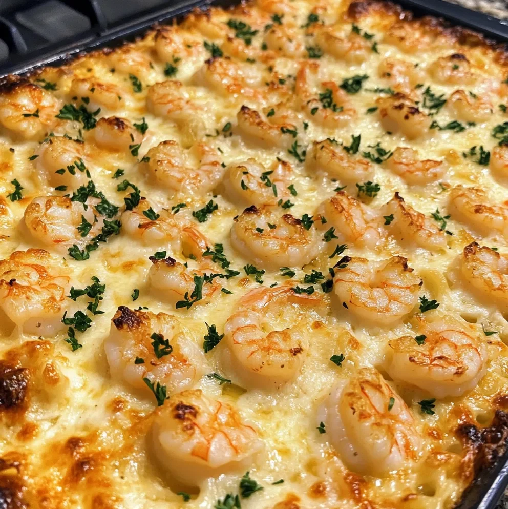 Shrimp Scampi Pasta Bake