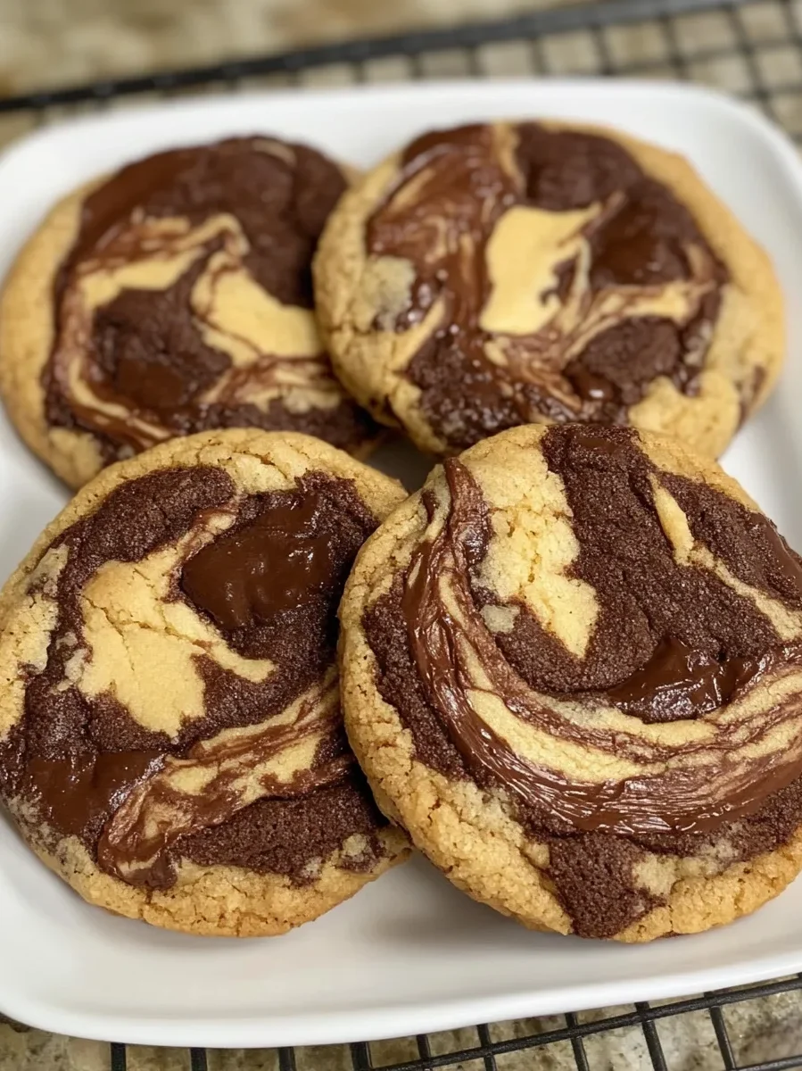 Peanut Butter Brownie Swirl Cookies