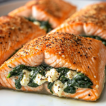 Stuffed Salmon With Spinach & Feta