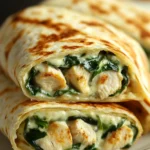 Cheesy Garlic Chicken Wraps