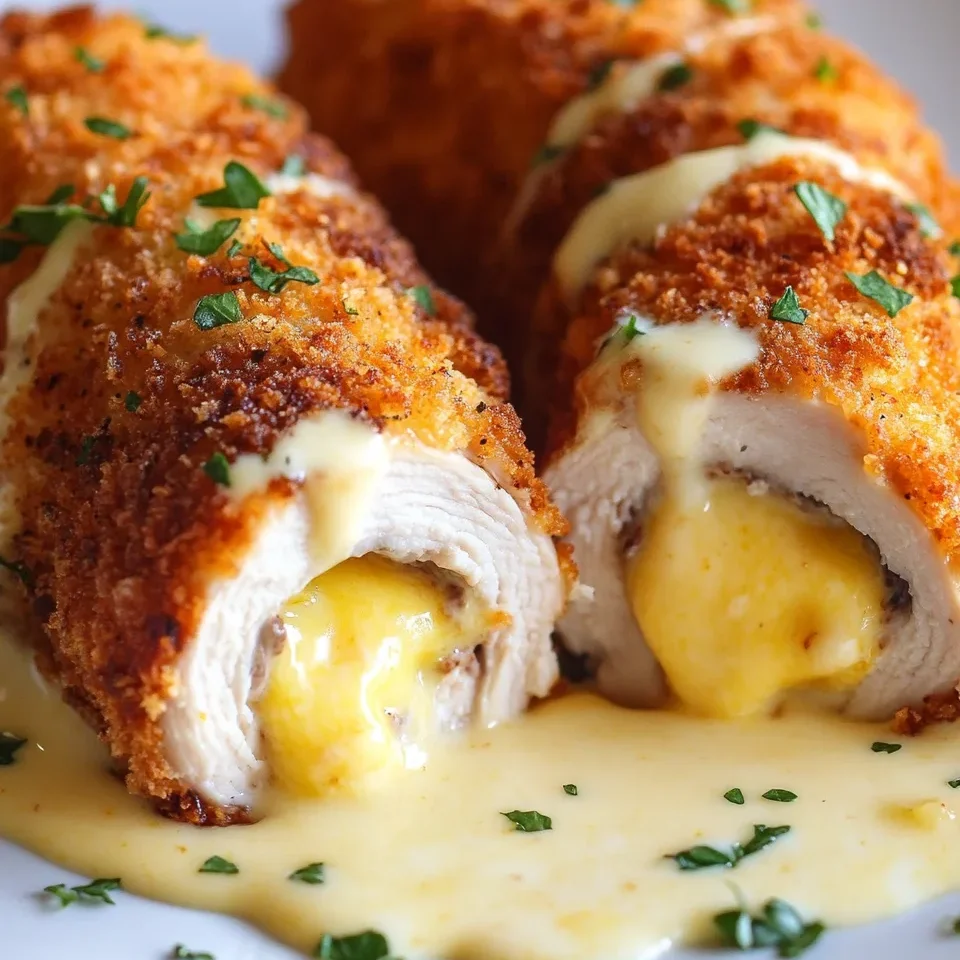 Chicken Cordon Bleu with Swiss Cheese Sauce