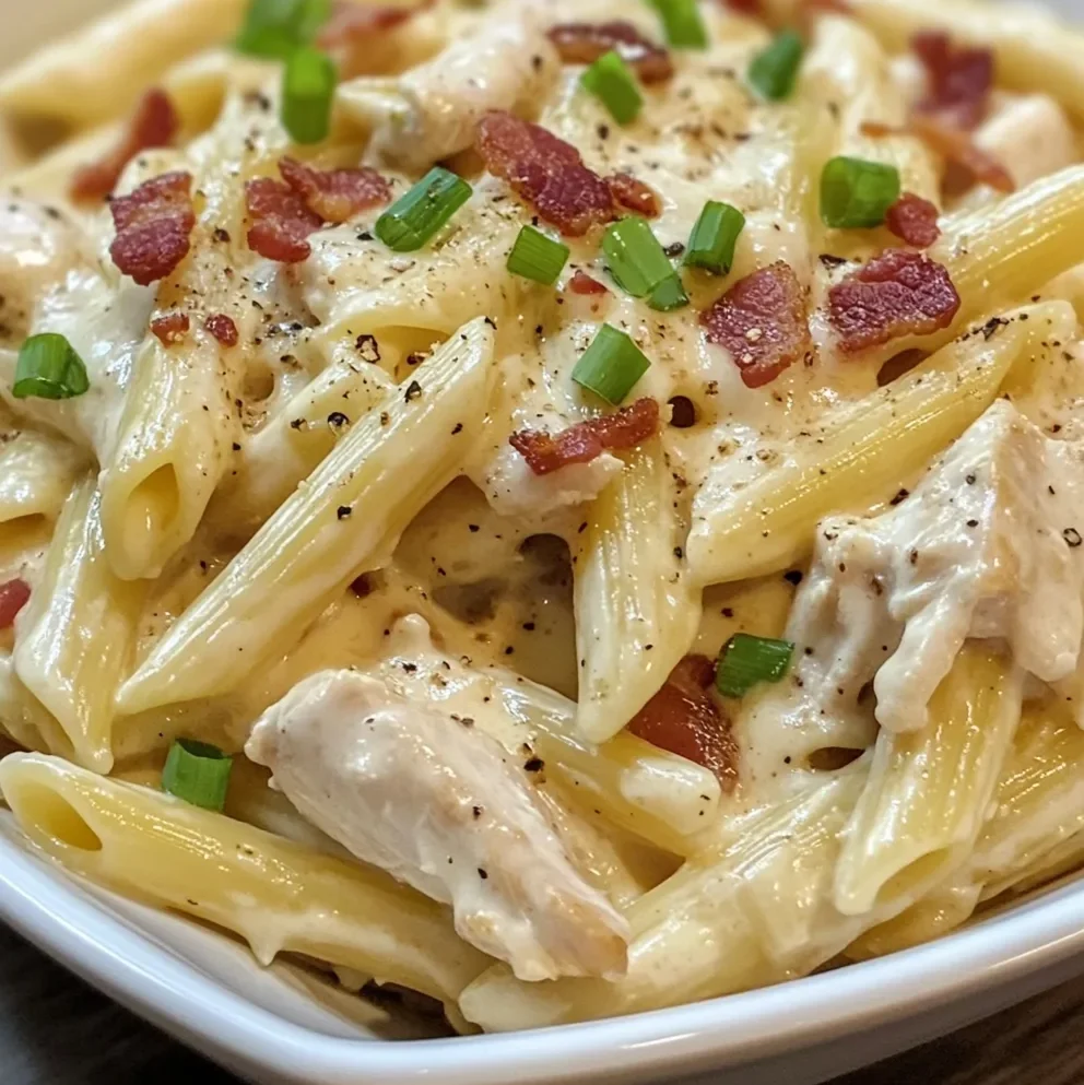 Creamy Chicken Bacon Ranch Pasta