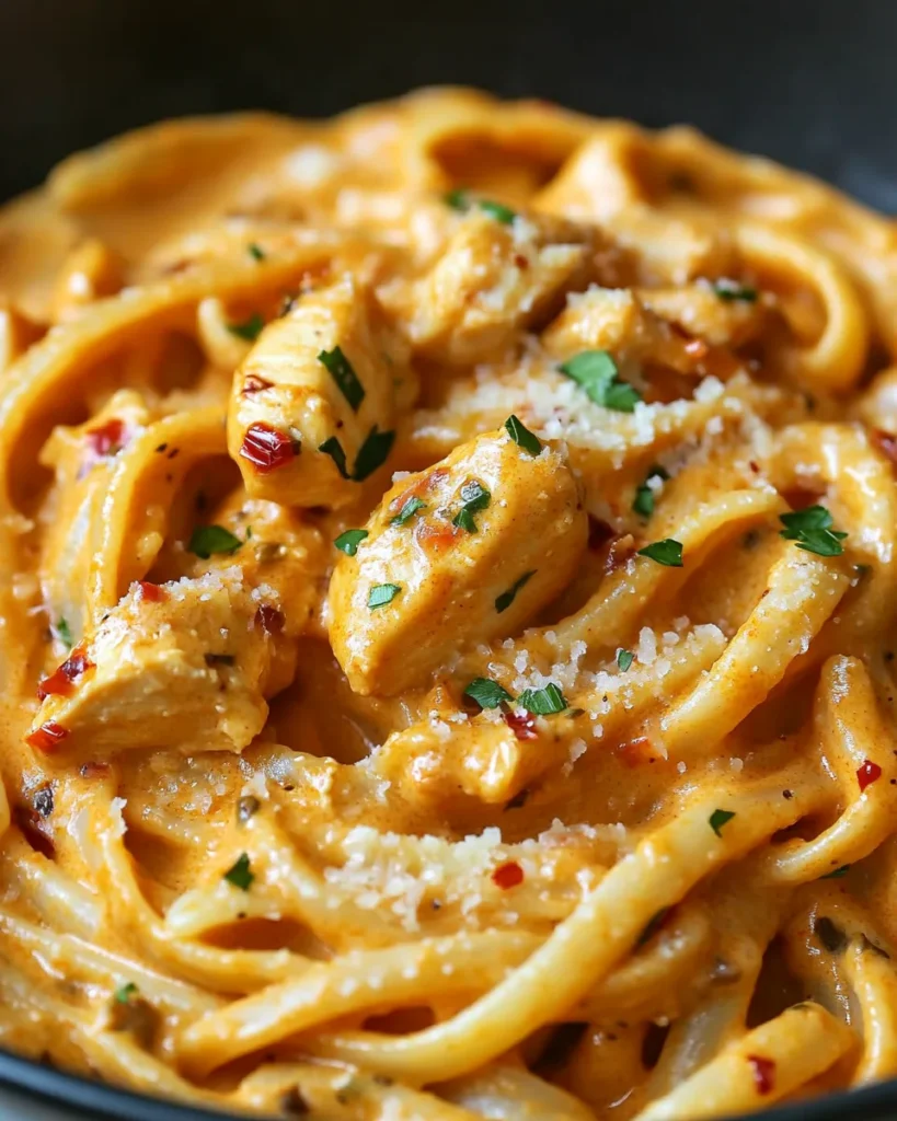 Creamy Pasta with Spicy Chicken in Sauce