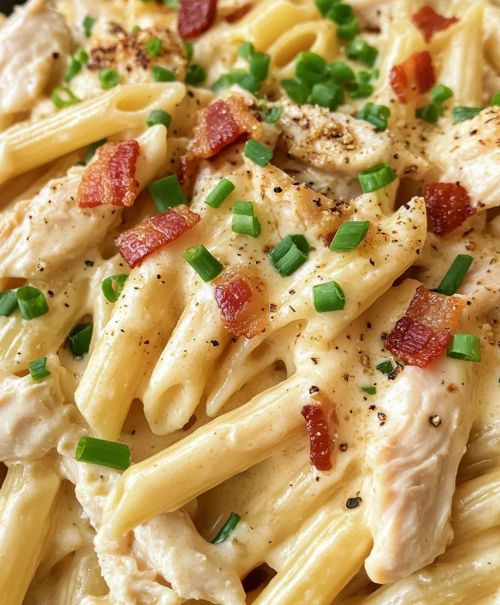 Creamy Chicken Bacon Ranch Pasta