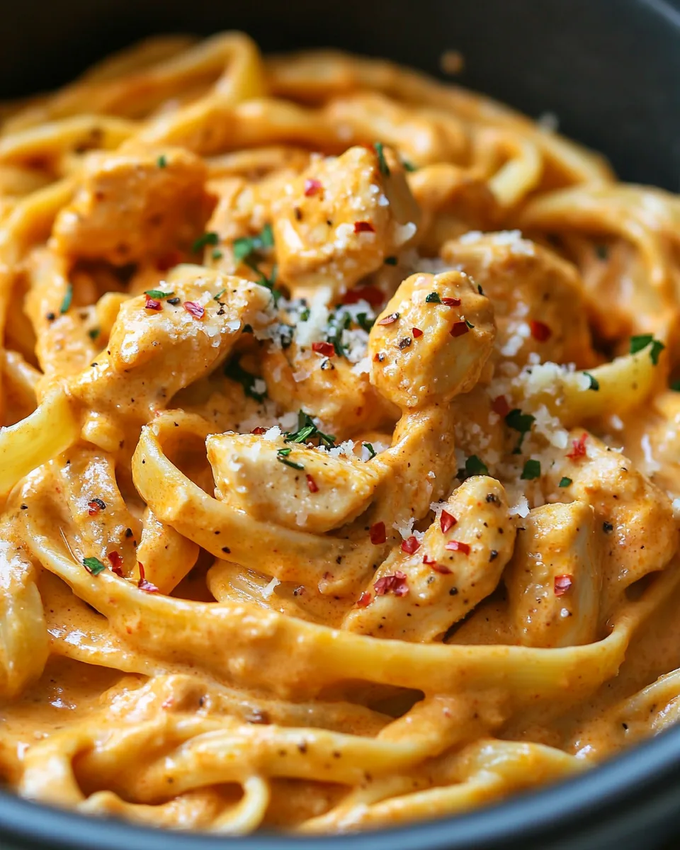 Creamy Pasta with Spicy Chicken in Sauce