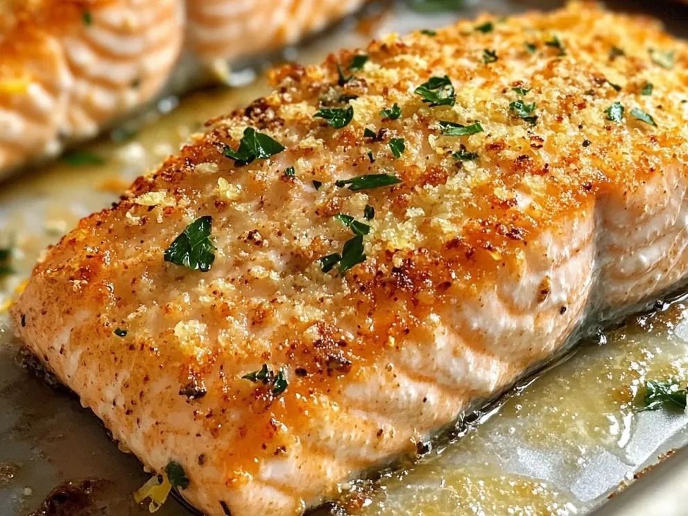 Air Fryer Crispy Parmesan Crusted Salmon