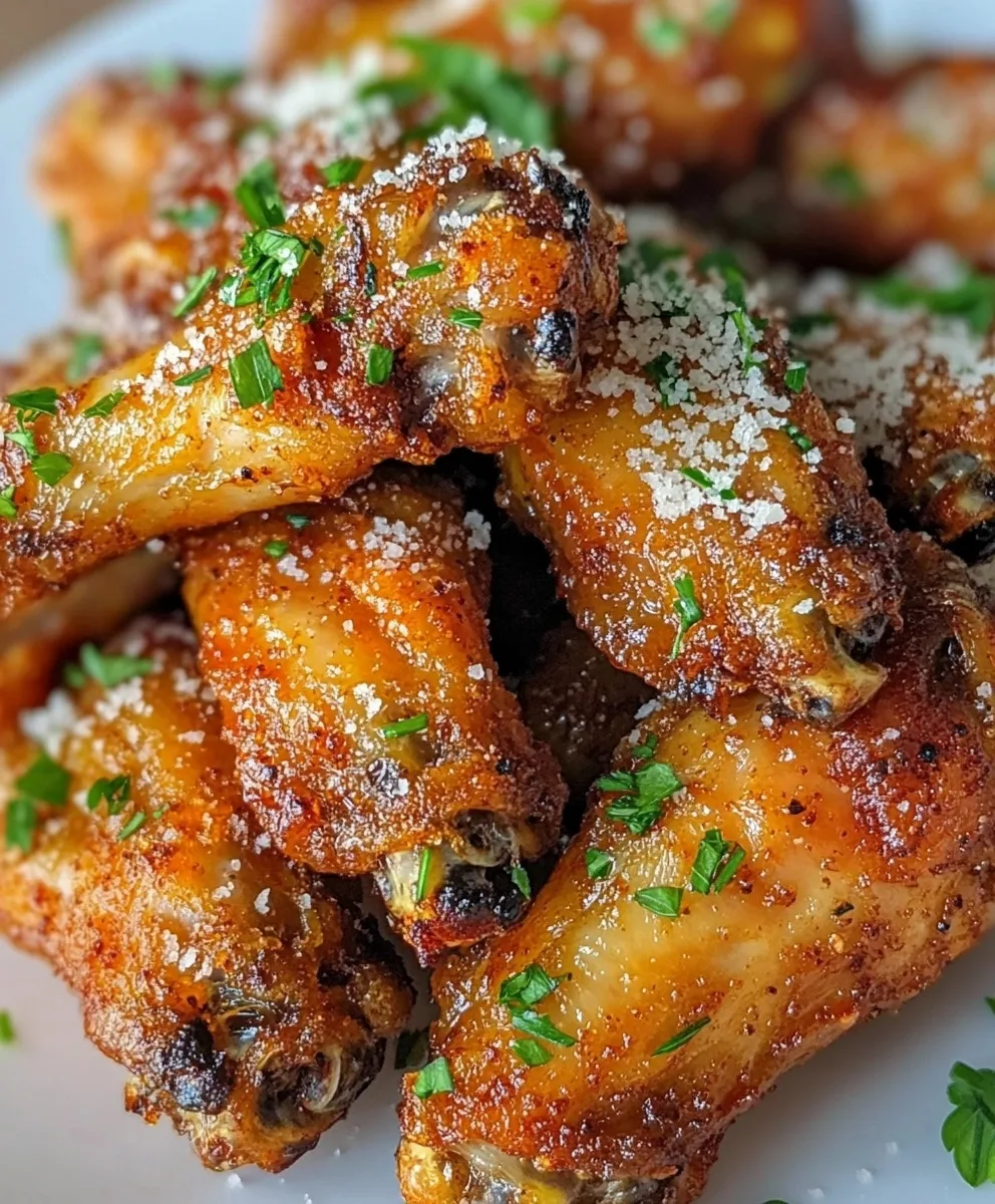 Crispy Air Fryer Garlic Parmesan Wings