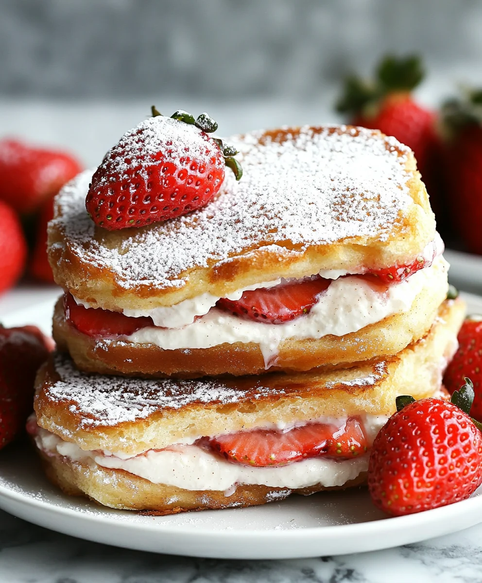 Fried Strawberry Cheesecake Sandwiches
