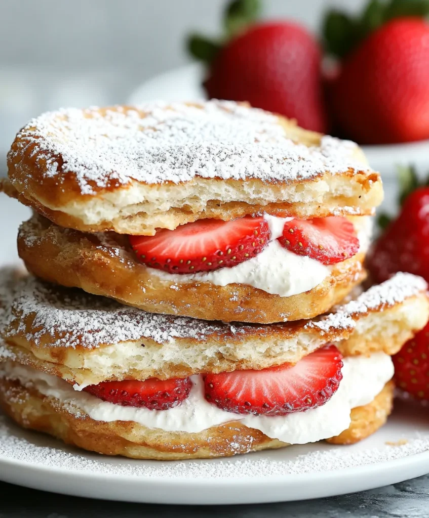 Fried Strawberry Cheesecake Sandwiches