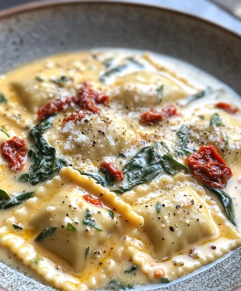 Creamy Tuscan Ravioli