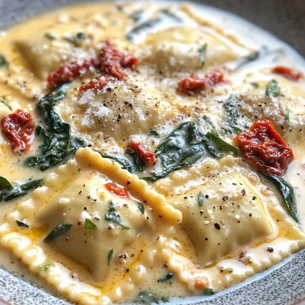 Creamy Tuscan Ravioli