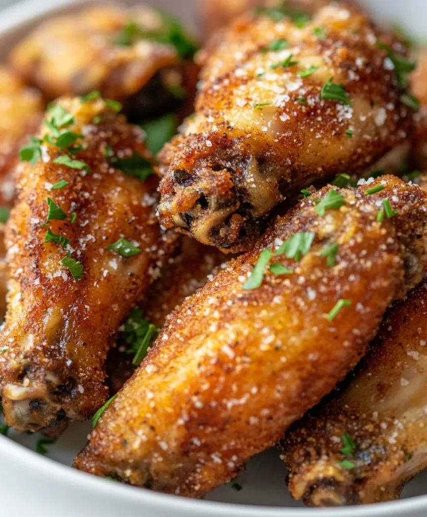 Crispy Air Fryer Garlic Parmesan Wings