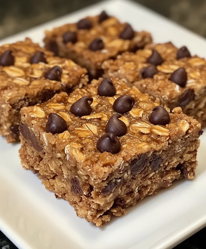 Healthy Chocolate Chip Oatmeal Bars