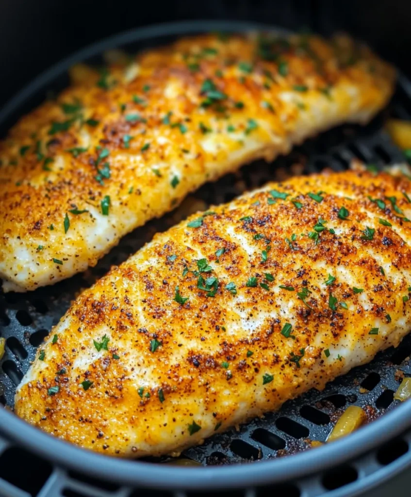 Air Fryer Parmesan Crusted Tilapia