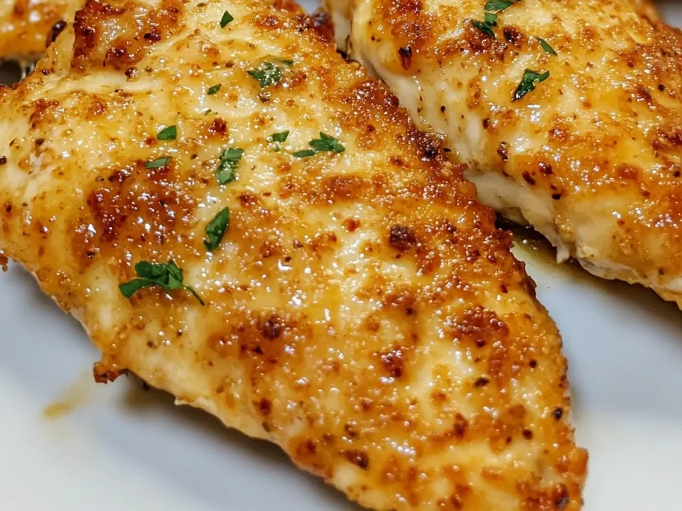 Air Fryer Honey Mustard Parmesan Chicken