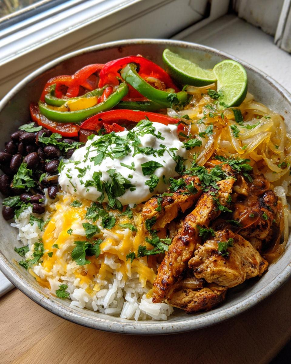 chicken fajita bowl