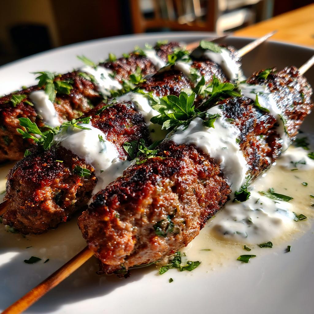 Beef Kofta Kebabs with Tzatziki Sauce - detail 1