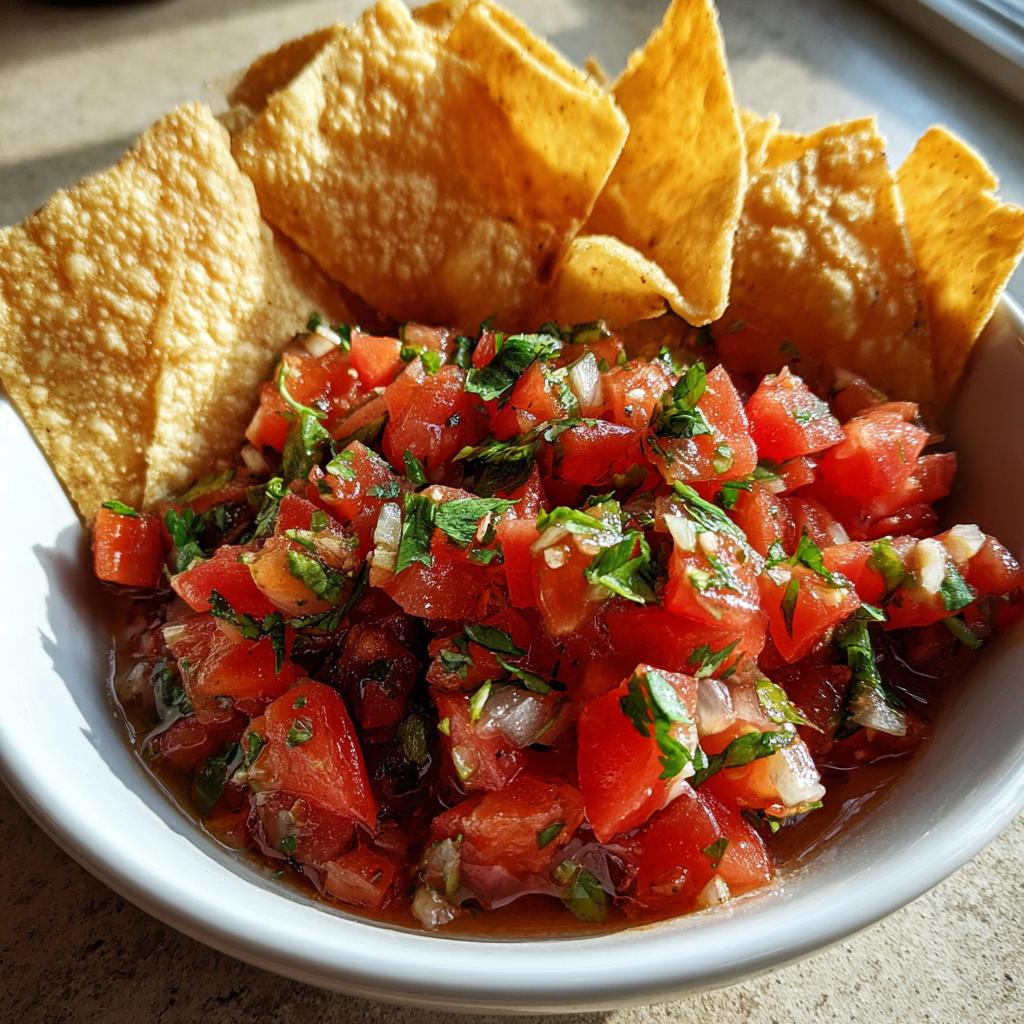 Salsa with Chips - detail 1