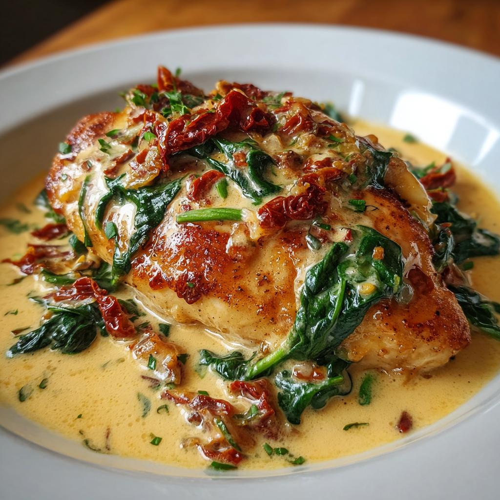 Creamy Tuscan Chicken with Sun-Dried Tomatoes
