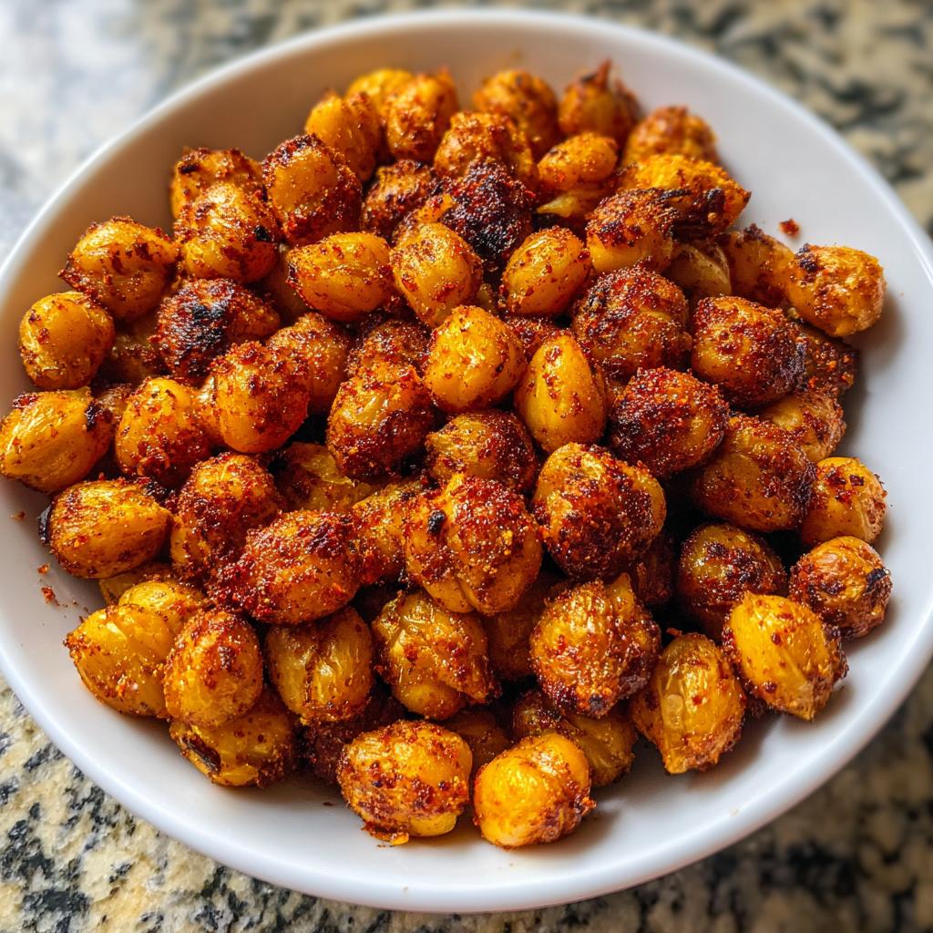 Spicy Smoky Roasted Chickpeas