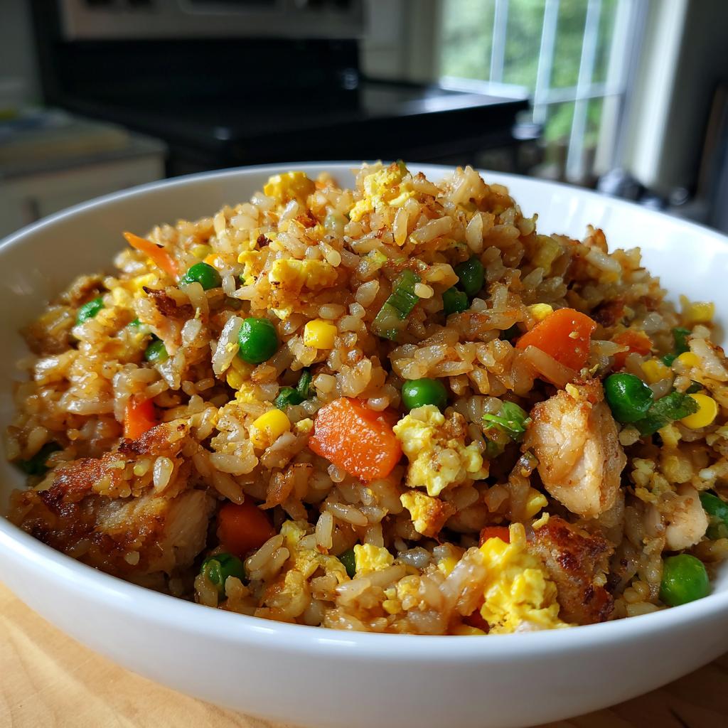 chicken fried rice blackstone - detail 1