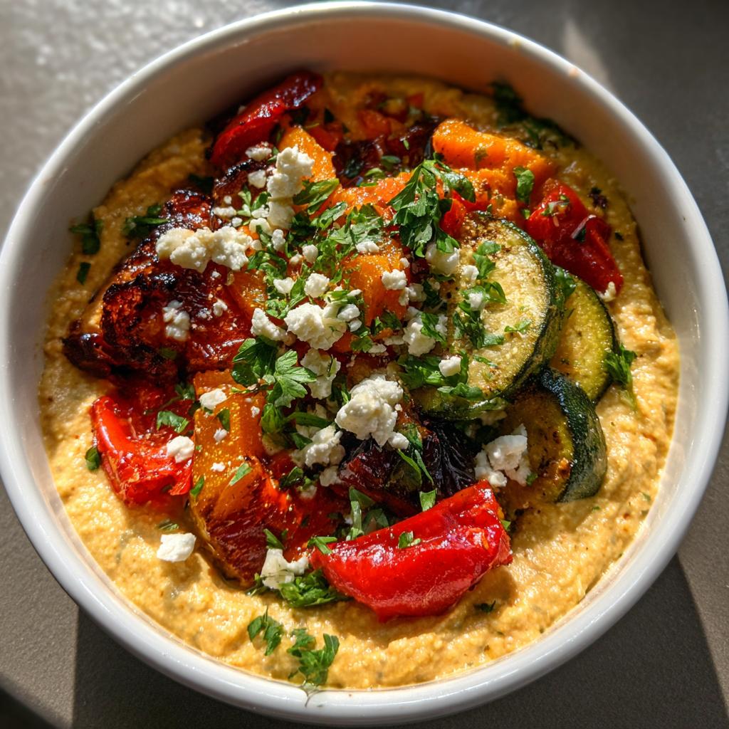 Roasted Veggie and Hummus Bowl - detail 1