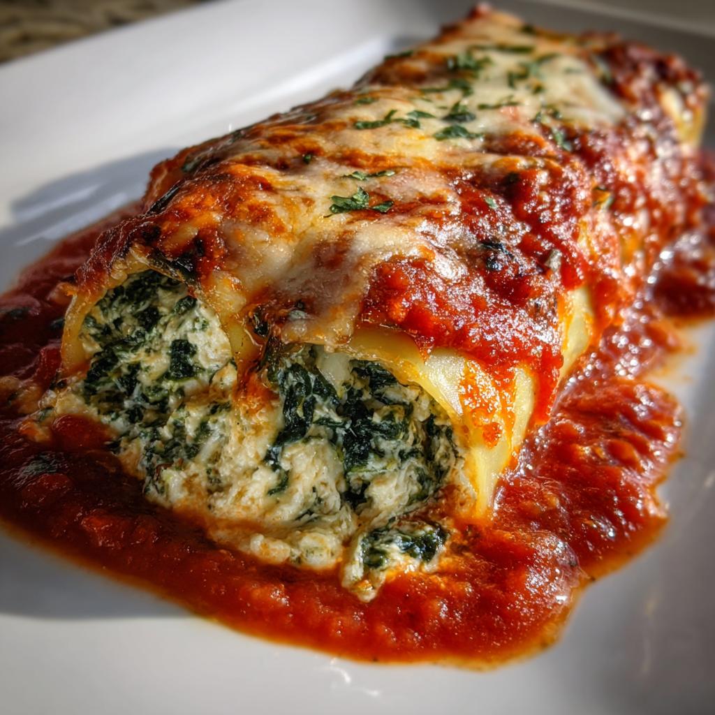 Spinach and Cheese Stuffed Manicotti - detail 1