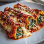 Spinach and Cheese Stuffed Manicotti