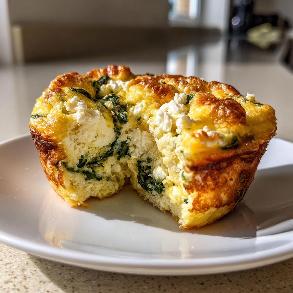 Spinach and Feta Egg Muffins - detail 1